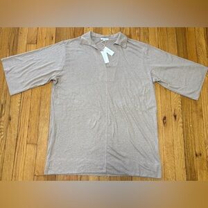 Z Supply NWT Soft Knit Tunic Top Neutral Beige Size Large $89 Retail